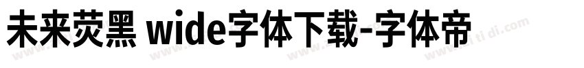 未来荧黑 wide字体下载字体转换